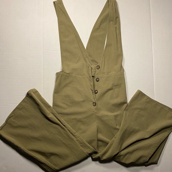 Sienna Sky Pants - Women’s wide leg green Overalls